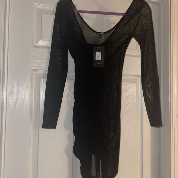 Black Sheer Cover Up Dress - Picture 4 of 9